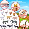 smilixin 12 PCS Animals Figures,Mini Farm Animal Figurines,Plastic Farm Animal Figures Set,Animals Learning Educational Toys Cake Toppers Birthday Gift for Kids