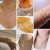 33 Feet 18K Gold PVD Plated Stainless Steel Box Chains Bulk, 3mm 304 Stainless Steel Chain Spool Square Link Box Chain Roll Bulk for Jewelry Making