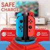 TALK WORKS Joy-Con Charger Dock For Nintendo Switch Gaming Controllers - 4-Remote Docking Charging Station,USB Compatible w/ Switch OLED (Black)