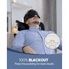 MZOO Sleep Eye Mask for Men Women, Zero Eye Pressure 3D Sleeping Mask, 100% Light Blocking Patented Design Night Blindfold, Soft Eye Shade Cover for Travel, Black