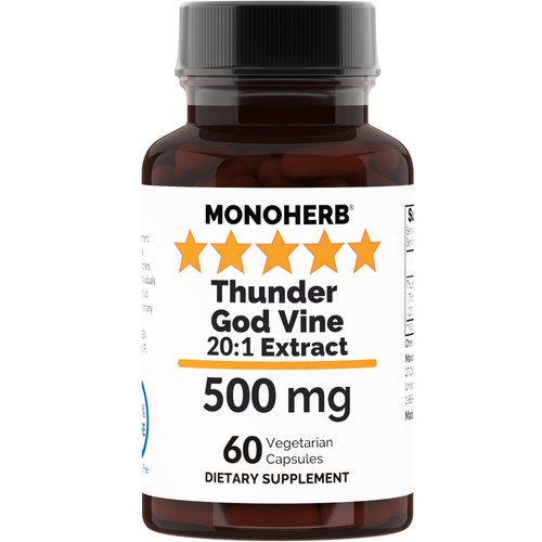 MONOHERB Thunder God Vine 20:1 Root Extract 500 mg - 60 Capsules