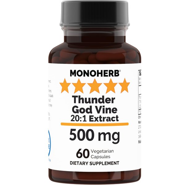 MONOHERB Thunder God Vine 20:1 Root Extract 500 mg - 60 Capsules
