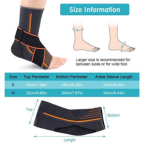 Ankle Brace Achilles Tendonitis Support, Ankle Foot Wrap Sleeve with Dual Strap Compression Ankle Support for Sports Injury Recovery, Sprained Ankle, Joint Pain Heel Spurs (Men's
