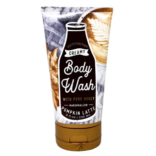 Generic Bath and Body Work Marshmallow Pumpkin Latte Moisturizing Creamy Body Wash - 8 fl oz / 236 mL, Brown