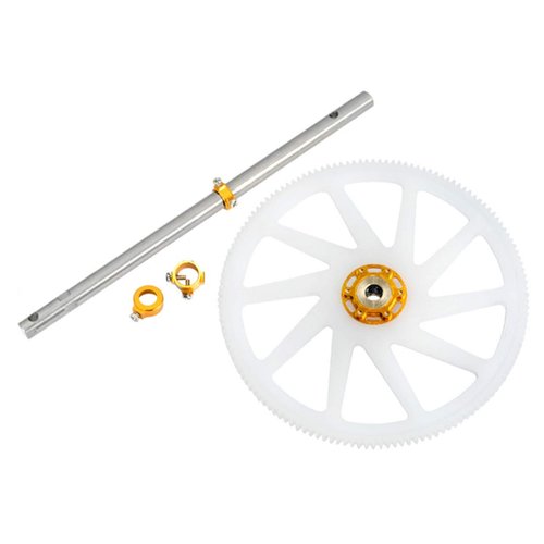 Microheli Titanium Main Shaft/CNC Delrin Main Gear/Auto-Rotation Hub Set (Gold) - Blade 230S / 230S V2