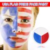 Yeweian Red White Blue Face Body Paint, Halloween SFX Cosplay Clown Makeup, American Flag 3 Colors Prides Face Painting Makeup for Patriotic Veterans Day Independence Day 4th of July,Joker Makeup,12g