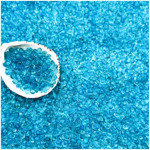 BXI 2.2 Lbs Small Aquarium Substrate Gravel Sand, Polished Smooth Fish Tank Gravel, Colorfast Uncoated Vibrant Blue Sea Glass, Decorative Stones for Vase Fillers, Fairy Garden, Potted Plants