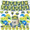 36PCS Pickleball Birthday Party Decorations Party Supplies Includes Pickball Birthday Banner-Hanging Swirls-Cake Topper-Cupcake Toppers-Balloons for Pickball Party Favor Decorations