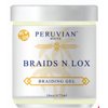 Peruvian White Braids N Lox Braiding Gel Deep Penetrating Moisturizing Treatment Minimizes Breakage Of Hair Natural Care 16oz black