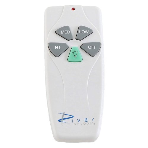 RIVER OF GOODS 5 Inch Ceiling Fan Remote Control and Receiver Kit, White