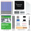 Shuttle Art Sketching and Drawing Pencils Set, 37-Piece Professional Sketch Pencils Set in Zipper Carry Case, Drawing Kit Art Supplies with Graphite Charcoal Sticks Tool Sketch book for Adults Kids
