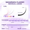NAGARAKU Eyelash Extensions 0.15mm D curl 7-15mm Mix Tray Individual Lashes Classic Matte Black Faux Mink 16 Rows Professional Beauty Salon Supplies