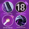 Purple 18th Birthday Decorations, Black Purple Silver Happy 18th Birthday Yard Banner and 24pcs 18th Birthday Balloons for Women Girls 18th Birthday Anniversary Party Supplies Indoor Outdoor Decor