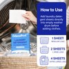 Gileooparl Eco-friendly Laundry Detergent Sheets, 120 Loads, Nontoxic, Nonirritating, Hypoallergenic Eco-strips for Sensitive Skin, Fresh Linen Scent, Space Saving, Lightweight, Easy to Use and Carry