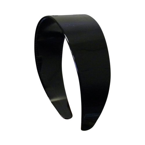 2 Inch Hard Plastic Headband with Teeth Women and Girls wide Hair band (Black)