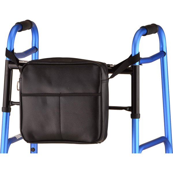 NOVA Universal Tote Bag for Folding Walker, Rollators, Wheelchairs and Scooters, Classic Black