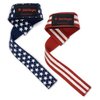 Harbinger Padded Cotton Lifting Straps with NeoTek Cushioned Wrist (Pair), Flag