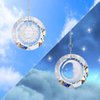 45mm Crystal Suncatcher Round Pendant Rainbow Maker for Home Car Decor (Moon and Sun)