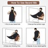 Beard Bib Trimmer Catcher, Beard Hair Catcher for Sink, Birthday Gifts for Men Him Boyfriend, Waterproof Non-Stick Beard Cape, 4 Suction Cups, One Size Fits All, Grooming Accessories(Black)