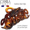 Camila Paris CP1380 French Hair Clip for Women, 3.25 inch Girls Hair Claw Clips Jaw Tortoise Cellulose, Fashion Durable and Styling Hair Accessories for Women, Strong Hold No Slip Grip, Made in France