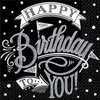 It's Your Birthday Luncheon Napkins, Black