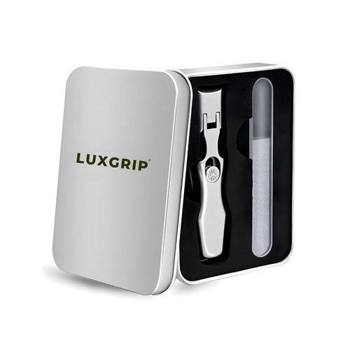 LUXGRIP Nail Clipper for Thick Nails. Nail Clipper for Thick, Ingrown Nails. German Nail Clipper. Wide Open Toenail Clippers for Seniors Thick Nails. No Splash Nail Clippers (Gray)