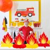 10Pcs Fire Flame Theme Honeycomb Centerpieces Fire Birthday Party Decorations for Table Flame Theme Centerpiece Decorations for Firefighter Fire Truck Birthday Party Supplies