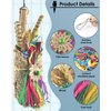 Bissap Bird Chew Toys, Parrot Foraging Shredder Natural Palm Frond Woven Bag Hanging Cage Toy with Chewing Treats for Conure Budgie Cockatiel Cockatoos and Similar Sized Pet Birds