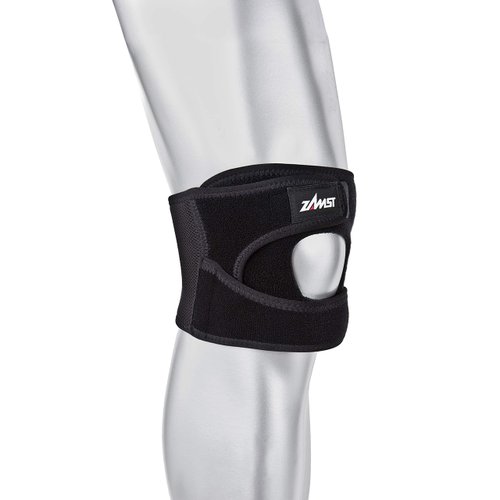 Zamst JK-1 Sports Knee Brace With Pressure Pad Relieving Pain On the Tendon For Osgood Schlatter Disease-for Volleyball, Basketball, Running, Tennis, Pickleball-Black, Medium
