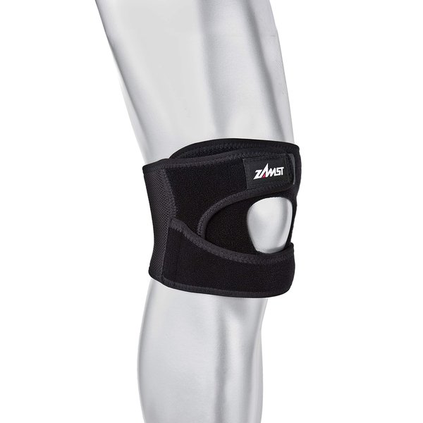 Zamst JK-1 Sports Knee Brace With Pressure Pad Relieving Pain On the Tendon For Osgood Schlatter Disease-for Volleyball, Basketball, Running, Tennis, Pickleball-Black, Medium