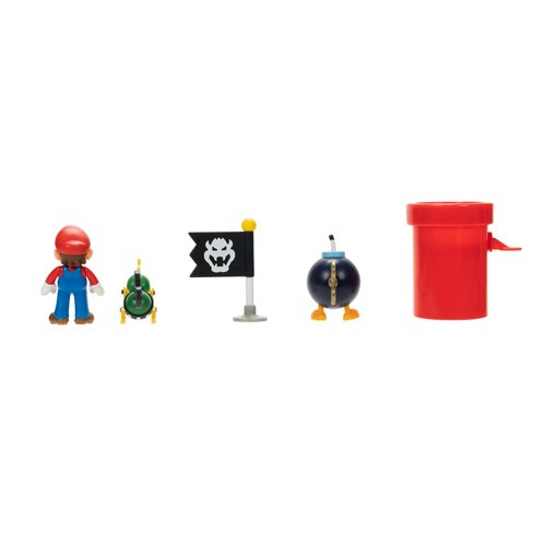 Super Mario 2.5" Action Figures Bowser's Airship Deck Diorama Playset