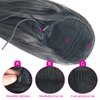 Matthia Long Ponytail Curly Hair Extensions Drawstring Ponytail for Black Women, 18inch Clip in Ponytails Hair Extensions Flipped ends Ponytail Hair Pieces for Women Fake Ponytail (1B#)