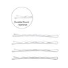Dofash 5Waves Bobby Pins White Hair Pins 5CM/2IN Hairpins Decorative Hair Accessories for Women Wedding, White Gray Hair - 60 Count/Card