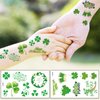 St Patricks Day Tattoos, 20 Unique Sheets Shamrock Patterned Tattoos, St. Patrick's Day Face Tattoos for Kids, Irish Parade and Party Favors Decorations