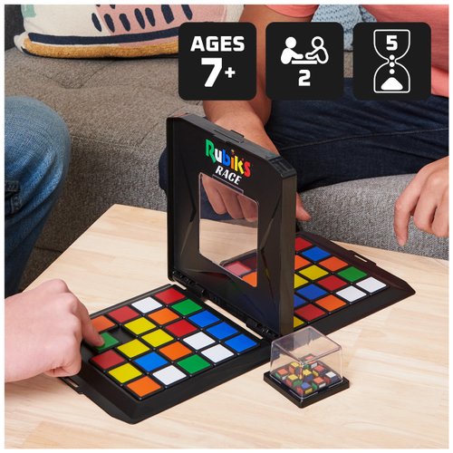 Rubik’s Cube, Rubik's Race, Ace Edition Classic Fast-Paced Puzzle Strategy Sequence Two Player Board Game for Ages 8+