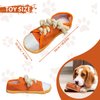 WishLotus Dog Squeaky Toys, Shoes-Shaped Dog Chew Toys Tear-Resistant Dog Plush Toys for Teeth Grinding & Relieve Boredom for Dog Gifts (Orange)