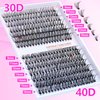 Lash Extension Kit 280pcs 9-16mm 30-40D D Curl Lash Clusters Kit - DIY Individual Eyelash Extension Kit with Lash Bond and Seal,Tweezers - Volume Eyelash Clusters Kit for Beginners(30D&40D KIT)