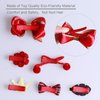 Starneey 18 Pcs Baby Hair Accessories Set Hair Clip Set Gift Box Cute Party Bowknot Flower Multi-Style Hairpin Ribbon for Little Girls Baby Toddler Kids-Red