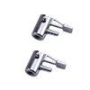 1/4"Lock On All Metal Air Chuck,Mini Air Compressor Portable Tire Inflator Tire Chuck, Hose End with Barb Connector for Hose Repair Inflate Chuck-2Pack