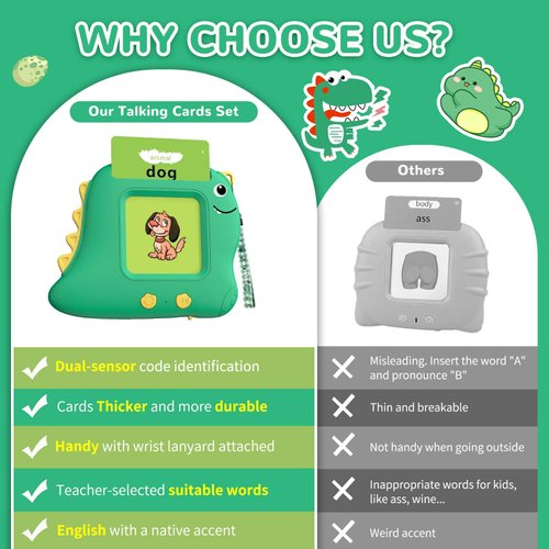 Alotwan Toddler Toys Talking Flash Cards with 510 Sight Words, Montessori Learning Toys for Toddler 1-3 2-4, Autism Sensory Speech Therapy Toys for Boys Girls 2 3 4 5 6 Year Old Kids Gifts