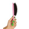 Dry & Wet Brush, Detangler, Dual-Length Flexible Synthetic Bristle Brush, Prevents Hair Breakage, For All Hair Types, For Women, Men and Kids - Pink