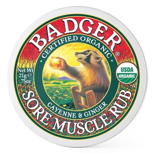 Badger - Sore Muscle Rub, Cayenne Pepper and Ginger, Organic Sore Muscle Rub, Warming Balm, Muscle Relief Balm, Warming Muscle Rub, Sore Muscle Balm, 0.75 oz