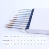 11Pcs Fine Detail Paint Brushes Set Fine Tip Paint Brush Miniature Mini Paints Brush for Watercolor, Oil, Acrylic, Face, Nail, Scale Model Painting Line Drawing (00000#-7#) Dark Blue XZHY