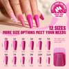 Teenitor Long Coffin Press On Nails, 432Pcs Press On Nails Long Matte Fake Nails 18Packs Long Press On Nails, Long Coffin False Nails With Nail Glue
