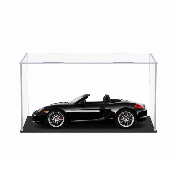 CANCLEAR Acrylic Display Case for 1:24 Model Cars, Versatile Clear Acrylic Display Box with Black Base for Diecast Cars