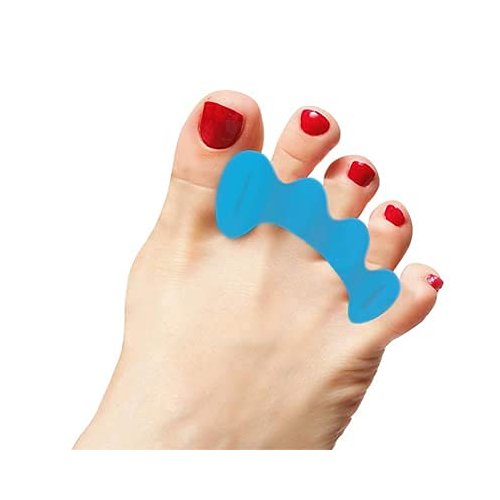 HEALTHY HAPPY LONG LIFE Toe Separators to Correct Your Toes, Toe Spacers to Relieve Pain (Soft - Blue)
