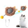 Oiuyamn Cat Interactive Toy Ball, Smart Rolling Cat Toy, Electric Pet Toy with Plush Cover and Plush Ball, Automatic Moving Cat Toy