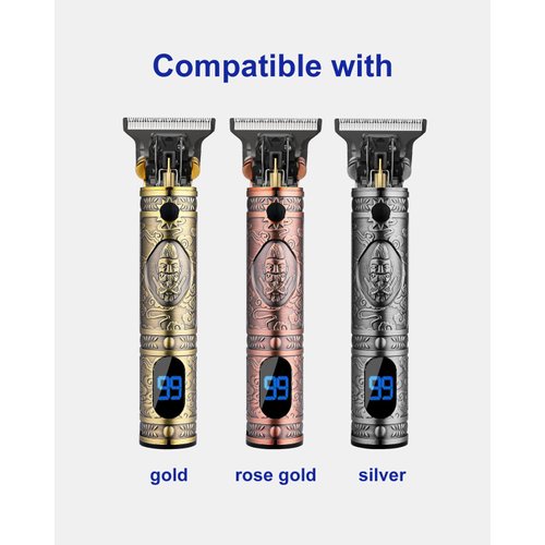 uijino USB Charging Cable Compatible with AMULISS Professional Mens Hair Clippers, 5V Charger for AMULISS Zero Gapped Cordless Hair Trimmer, 1 Cleaning Brush, 3.3ft Power Cord