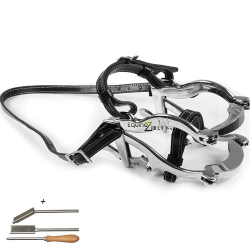 Equine Dental Kit Speculum Horse Mouth Gag Wood Float, 4000 Series Speculum,