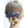 Missgrace Bridal and Women Crystal Navy Blue Hair Jewelry Wedding Blue Hair Comb Women Crystal Hair Clip Headpiece for Wedding and Party Vintage Hair Comb Bridal Hair Accessories